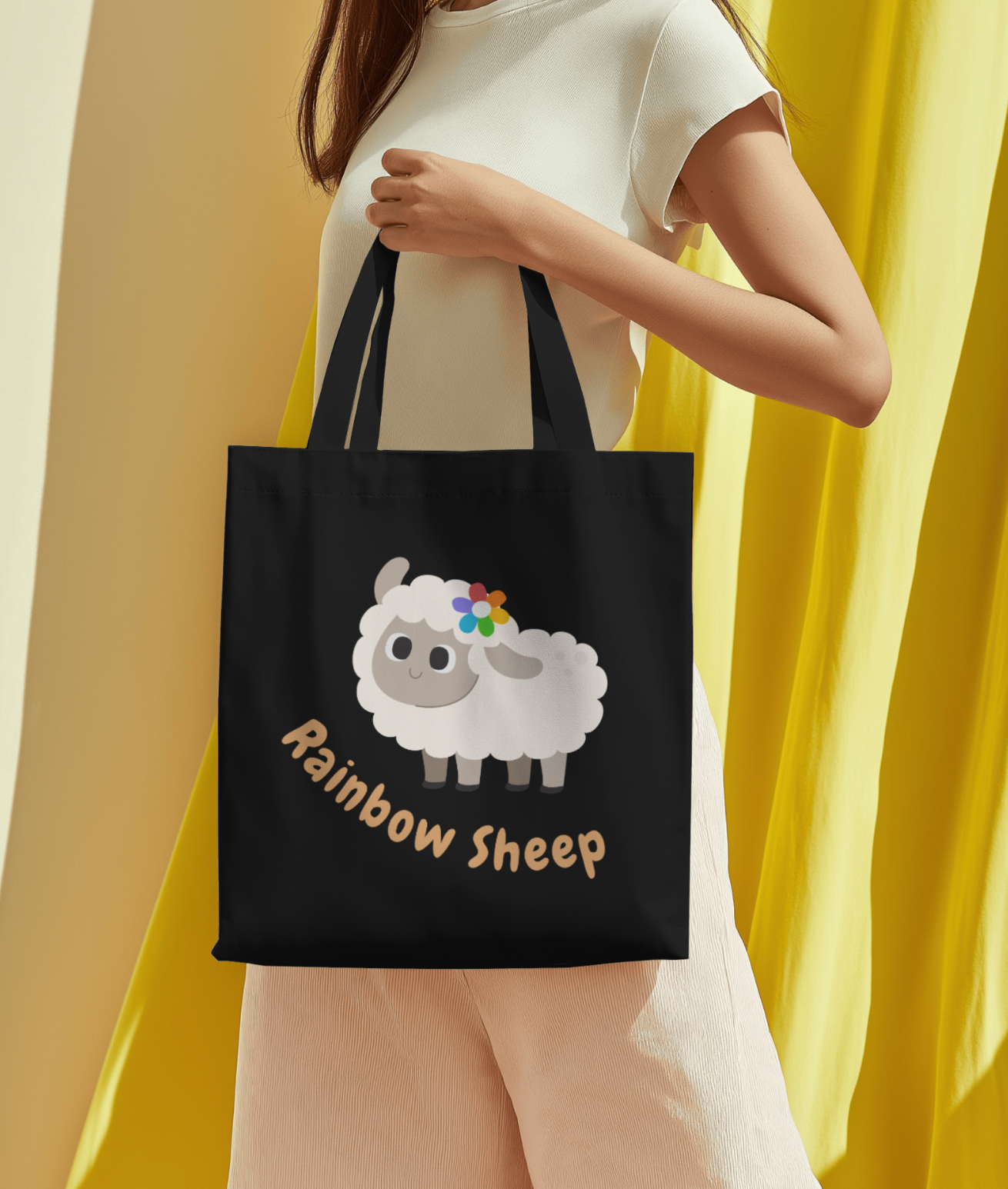 Rainbow Sheep Tote Bag