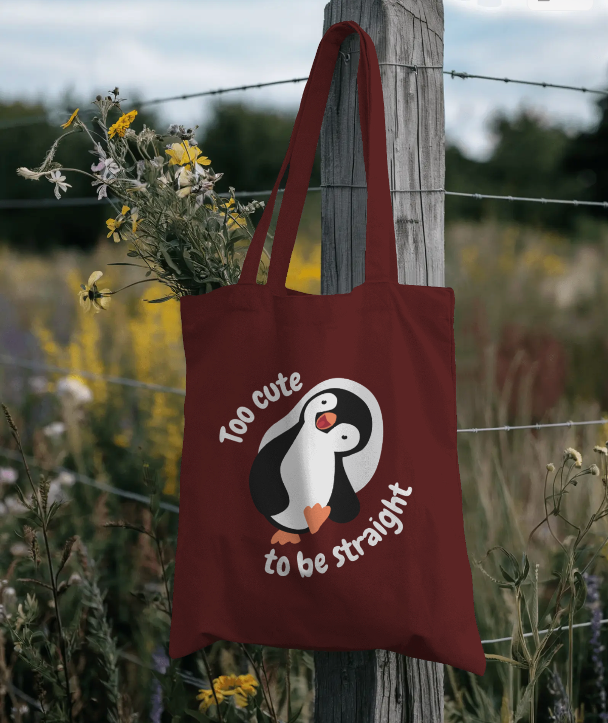 Too Cute to be Straight Tote Bag