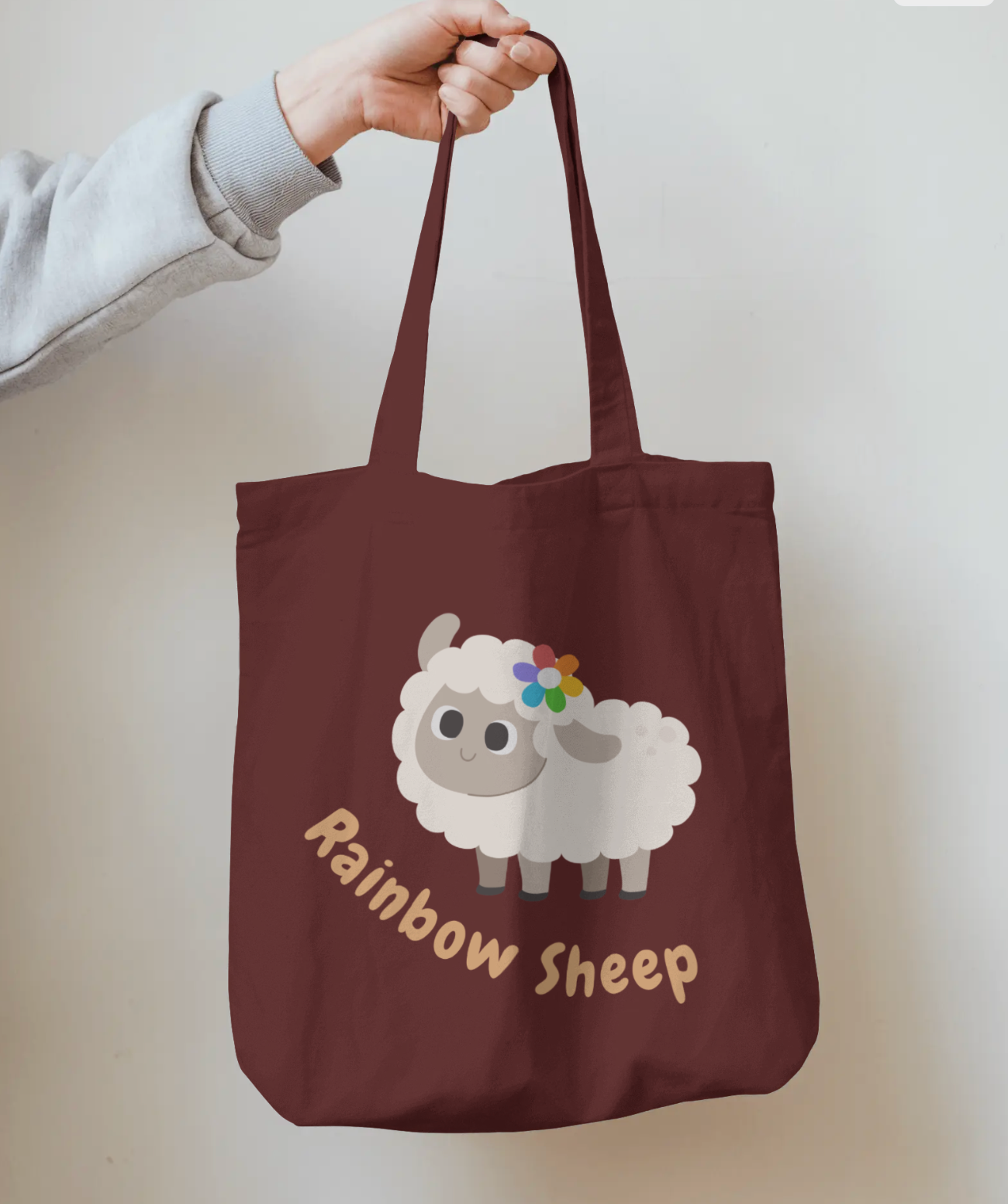 Rainbow Sheep Tote Bag